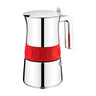 Cafetera italiana BRA Elegance roja, 4 tazas, apta para inducción