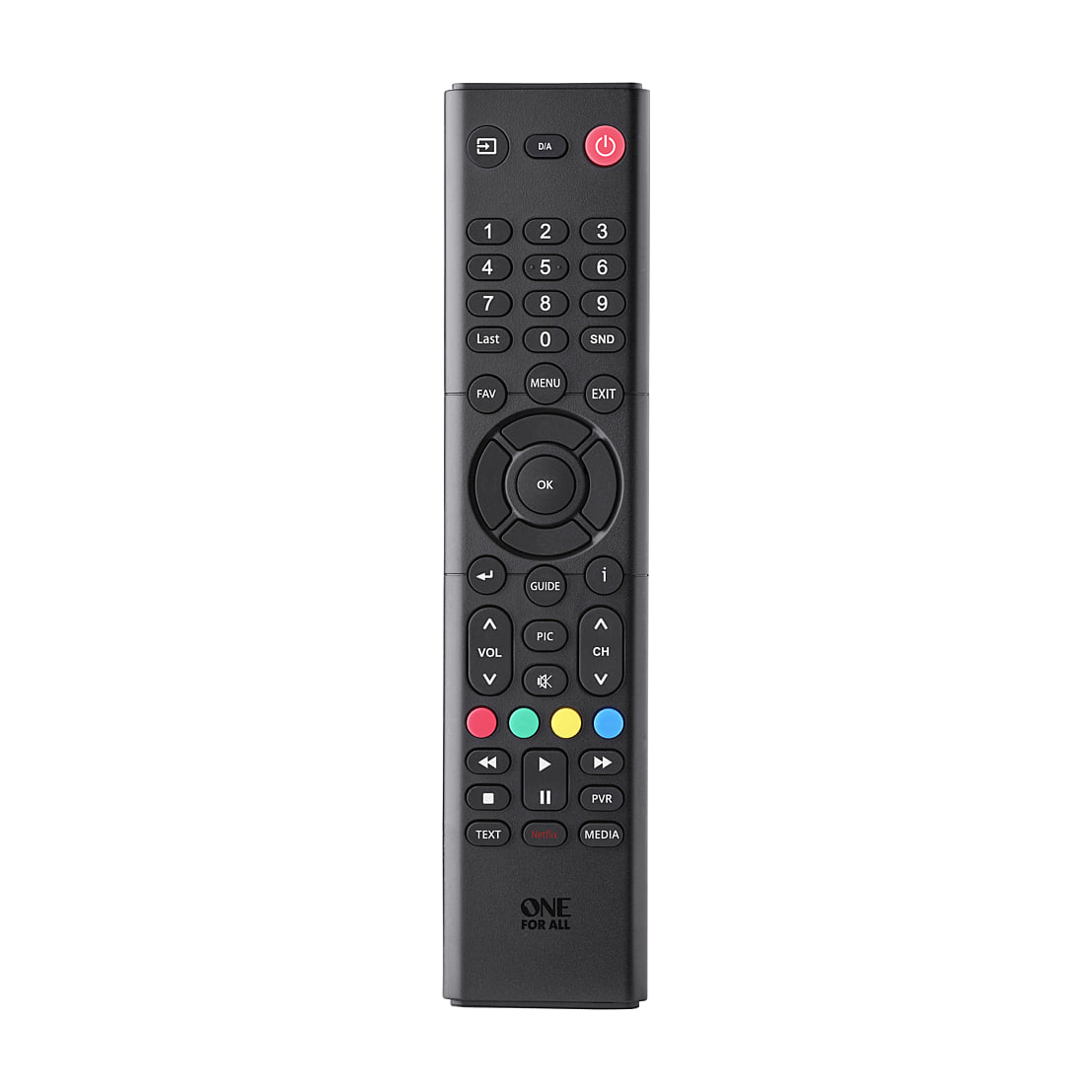 Mando de TV One For All URC1316 para Hisense, con aprendizaje, negro
