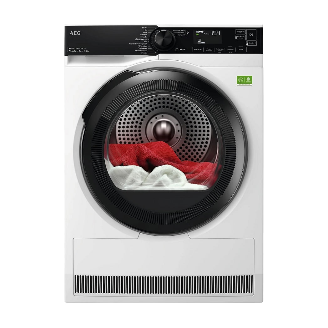 Secadora AEG TR839T4PBCP de bomba de calor, 9 kg y Wi-Fi