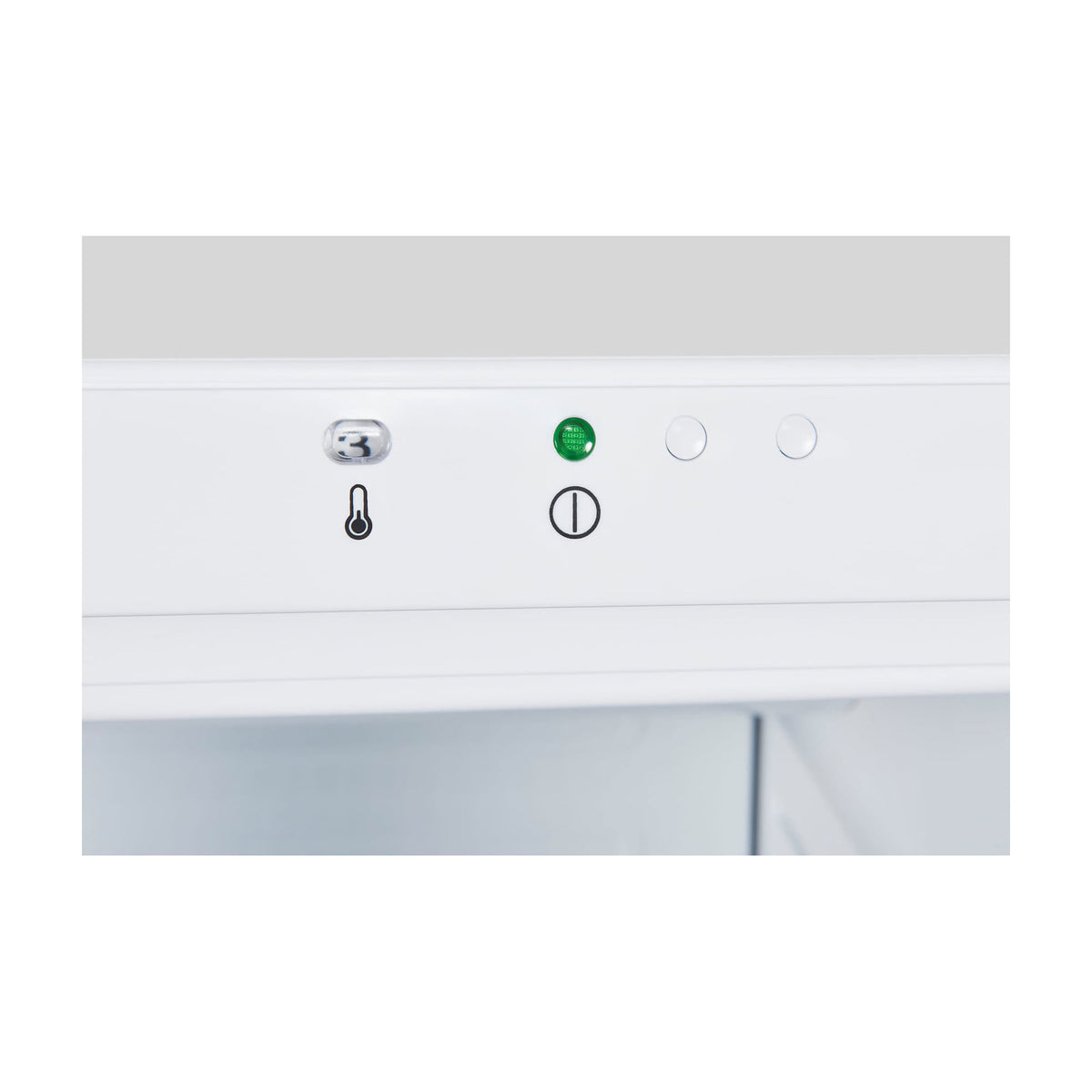 Botellero Exquisit GKS350-1-GT-280D blanco con puerta de cristal