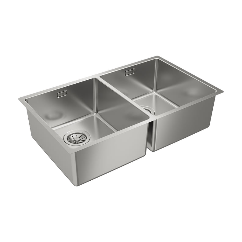Fregadero Teka Be Linea RS15 2C 740, 2 cubetas, bajo encimera