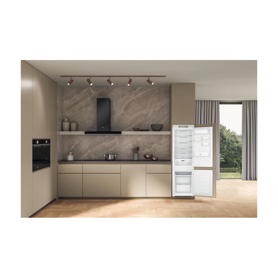Frigorífico combi integrable Whirlpool WHC18 T514, 250 l, Total No Frost