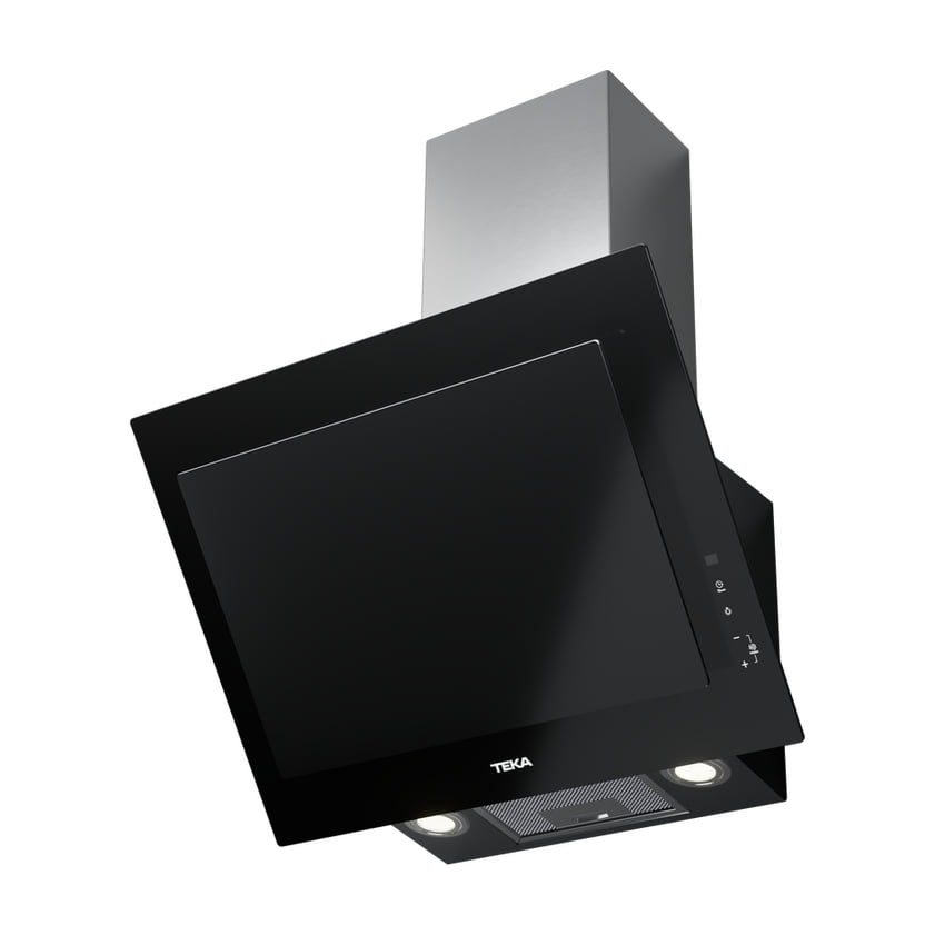 Campana decorativa Teka DVT Pro 68660 TBS BK de 60 cm, cristal negro