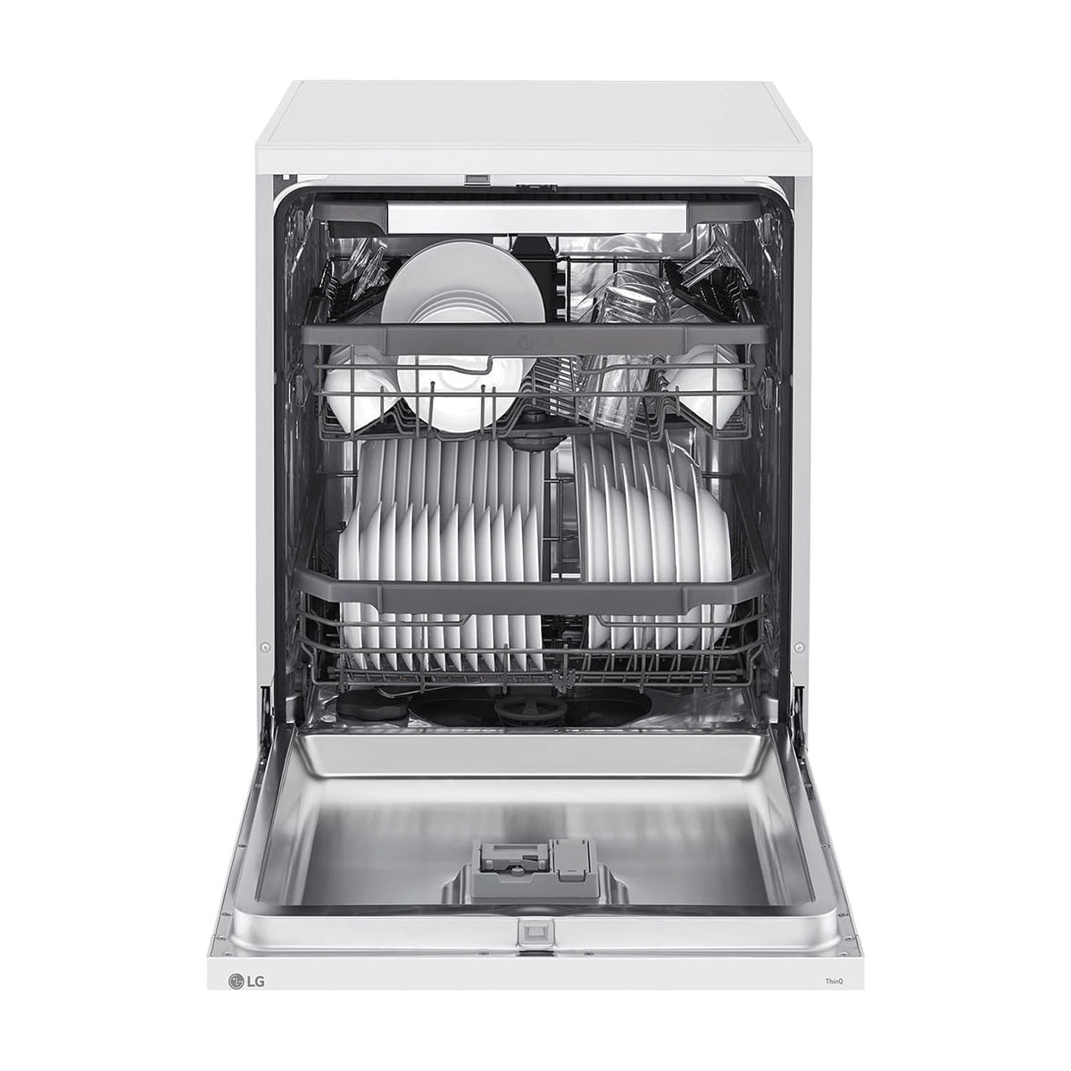 Lavavajillas LG DF355FW de libre instalación, 14 cubiertos, blanco