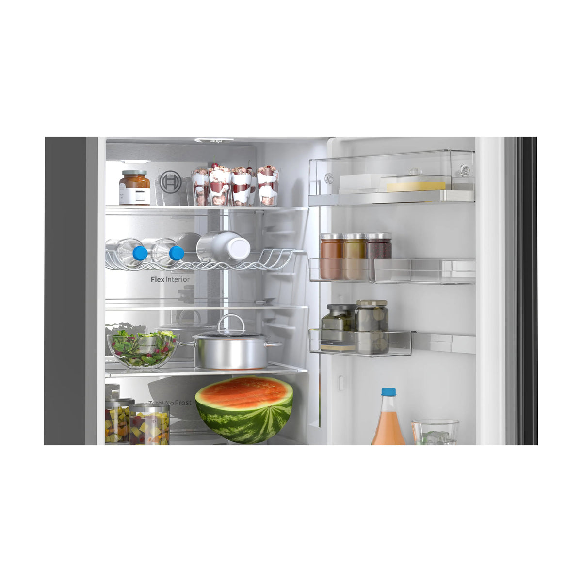 Frigorífico combi Bosch KGN39LBCF Total No Frost, cristal negro