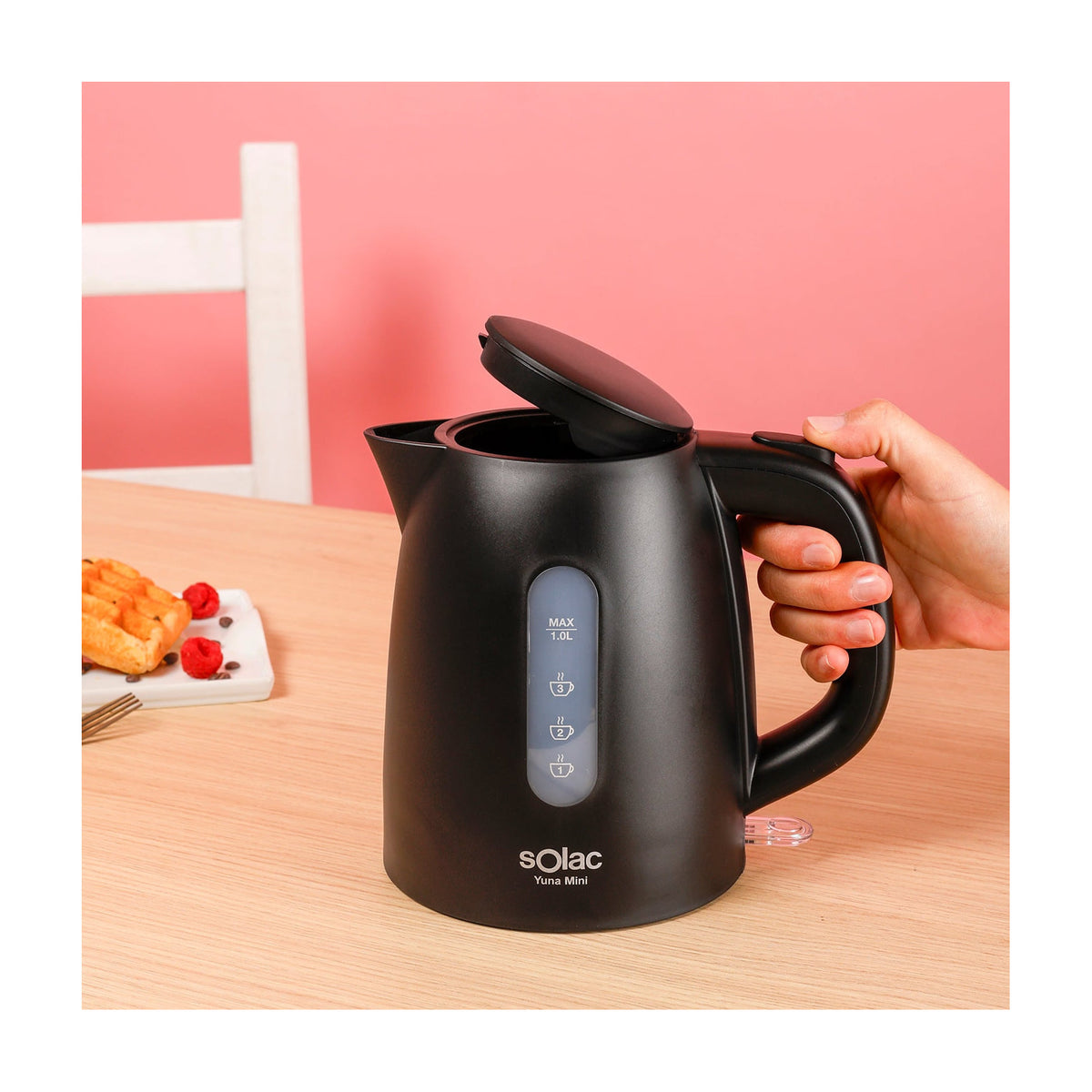 Hervidor de agua Solac KT5860 Yuna Mini, 1 l y 2200 W