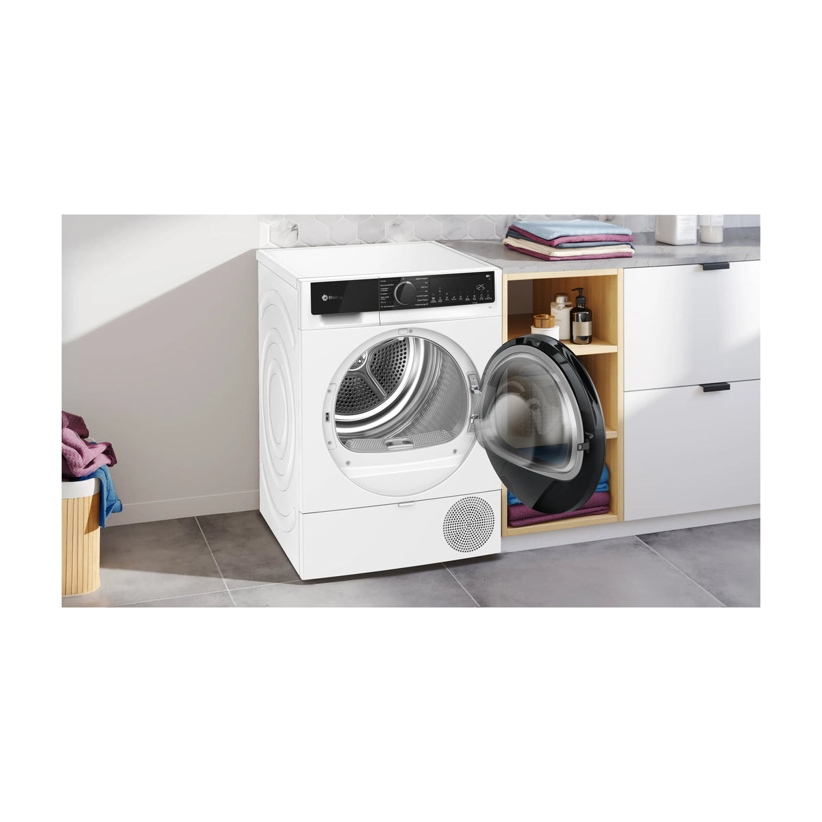 Secadora con bomba de calor Balay 3SB093BC, 9 kg y Home Connect