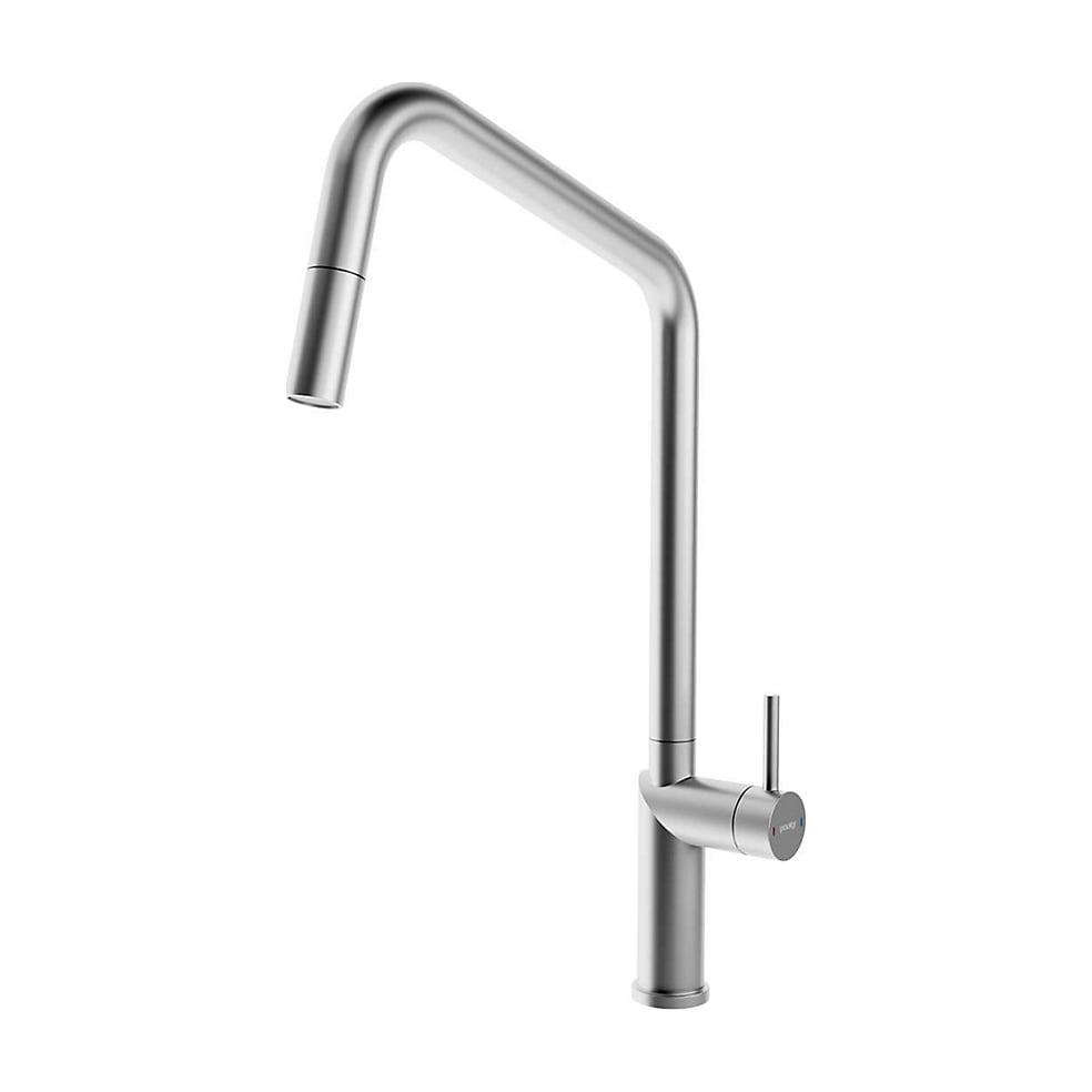 Grifo de cocina Poalgi POALGIC1/NQ monomando extraíble en níquel