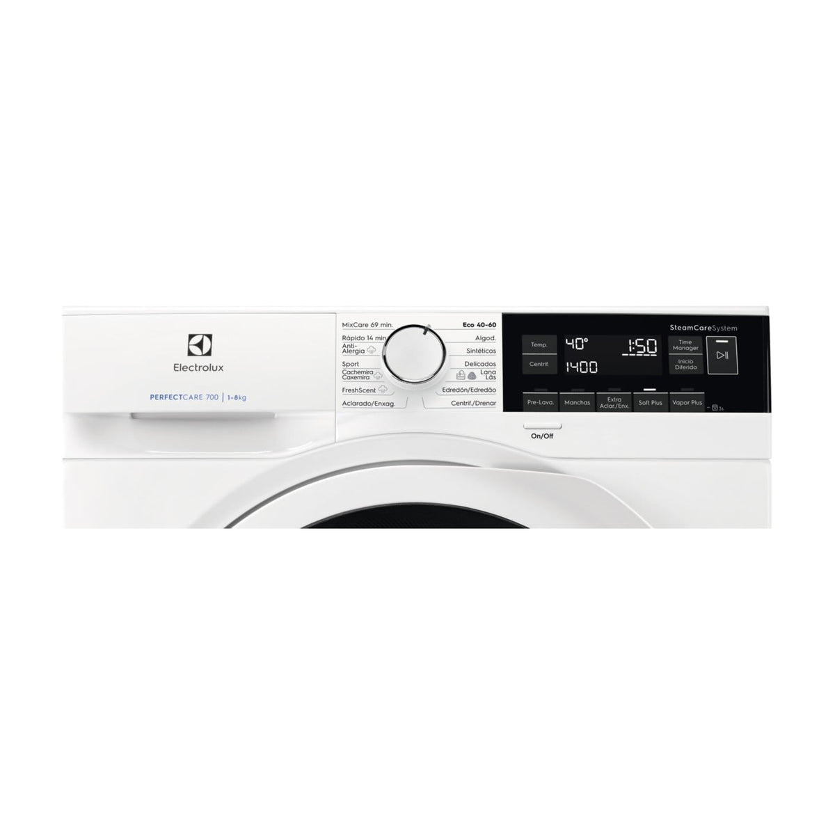 Lavadora Electrolux EW7F3844ON de 8 kg y 1400 rpm