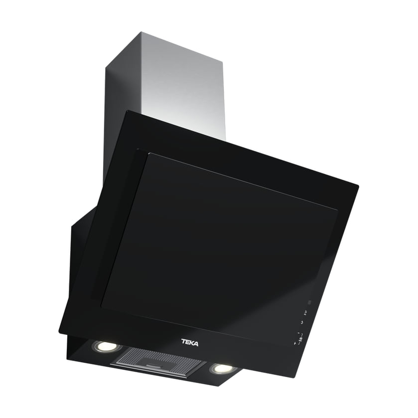 Campana decorativa Teka DVT Pro 68660 TBS BK de 60 cm, cristal negro