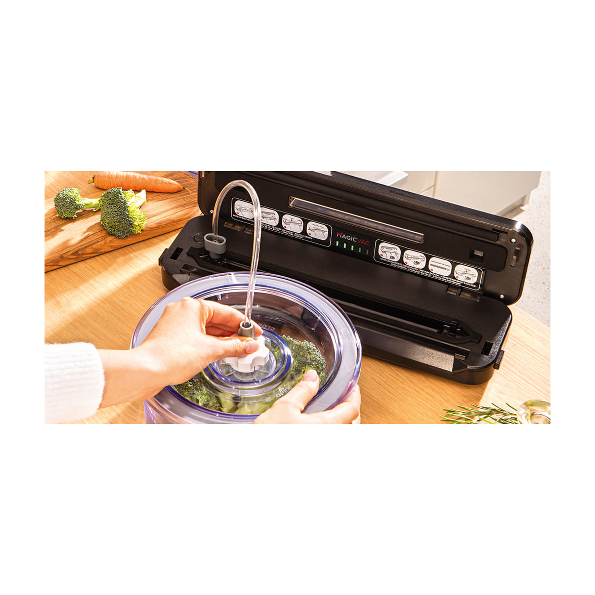 Envasadora al vacío Magic Vac Compact, sellado de 30 cm y 110 W