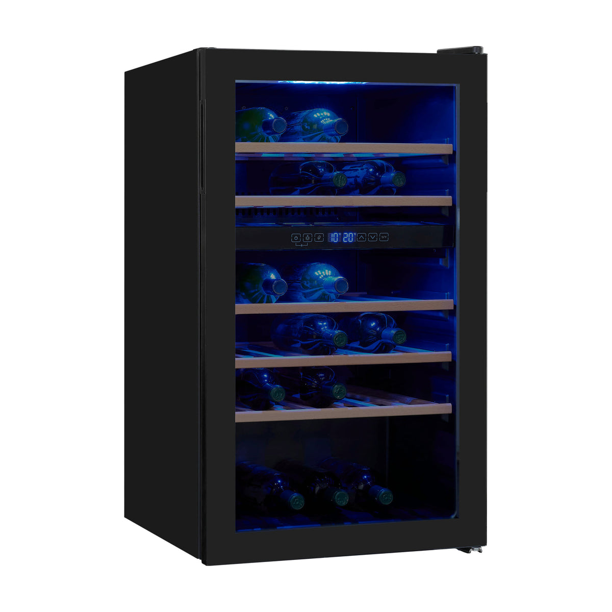 Vinoteca Exquisit WS2-45-GTE-160G negra, 45 botellas y 2 zonas