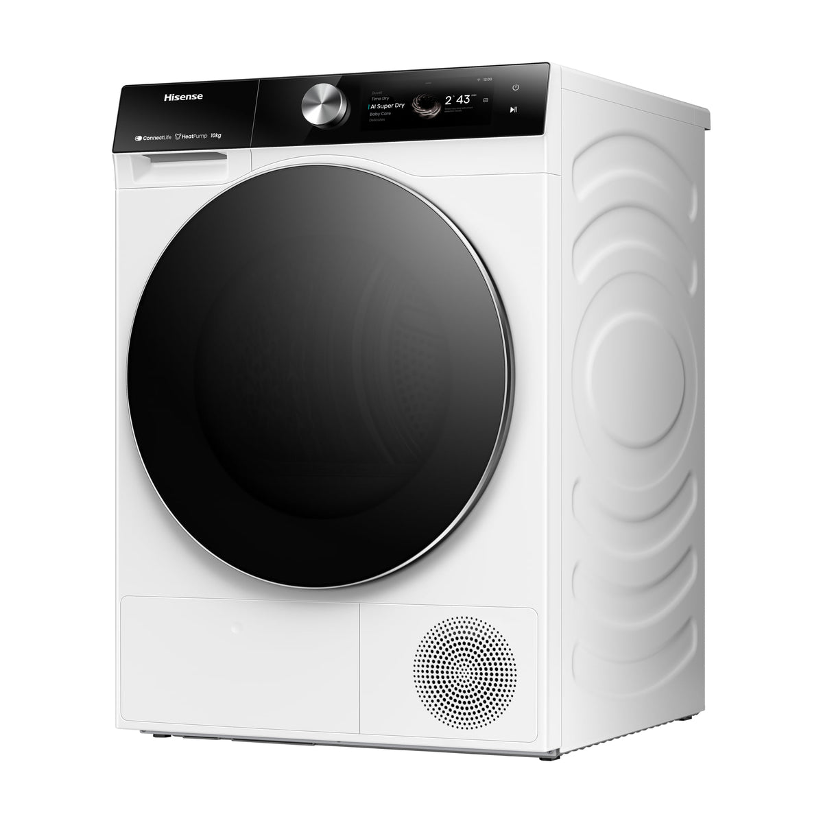 Secadora Hisense DH7S107BW de bomba de calor, 10 kg y Wi-Fi