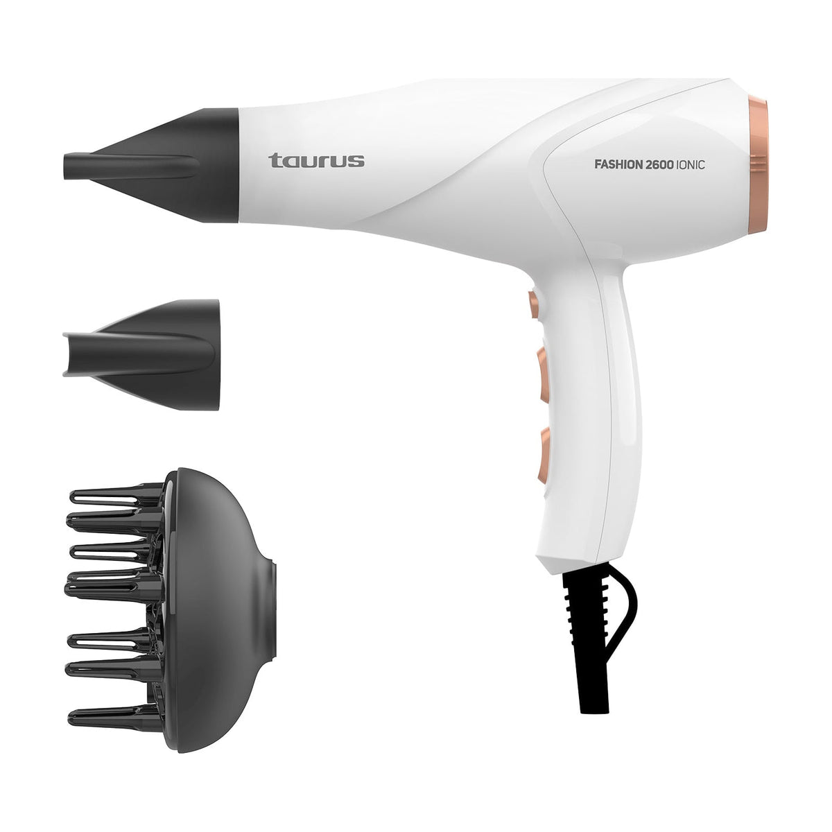 Secador de pelo Taurus Fashion 2600 Ionic, 2600 W y motor AC