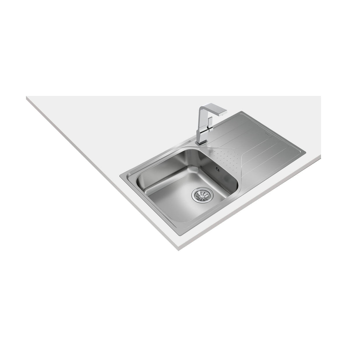 Fregadero Teka Universe 50 T-XP 1C 1E Plus D de inox con escurridor derecho