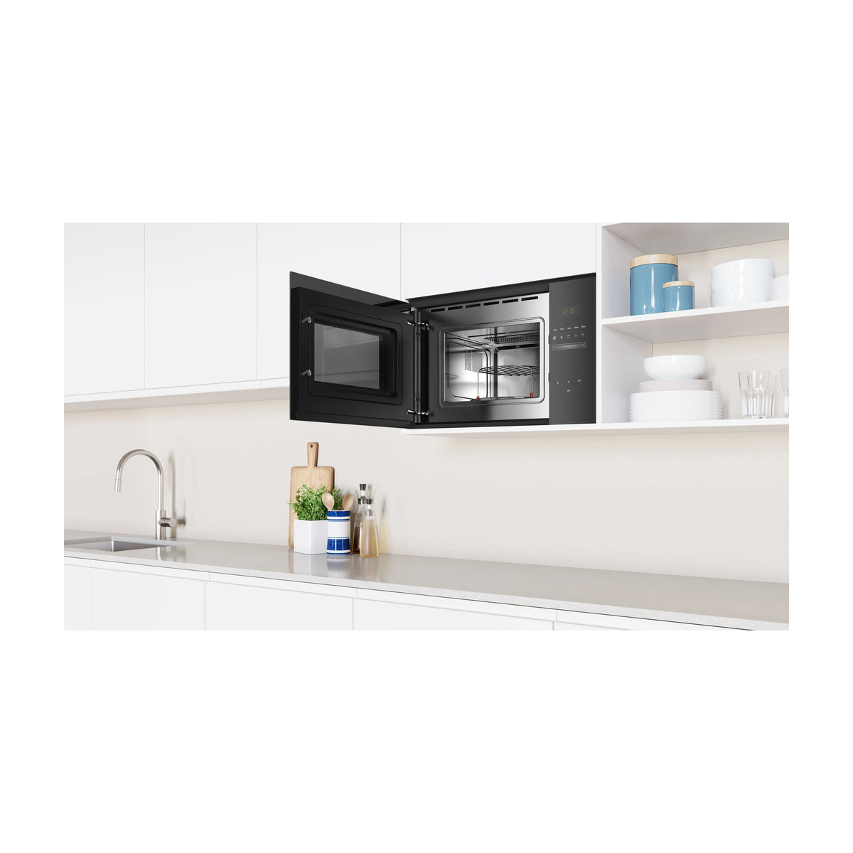 Microondas integrable Balay 3CG5172N2 con grill, 20 l y cristal negro
