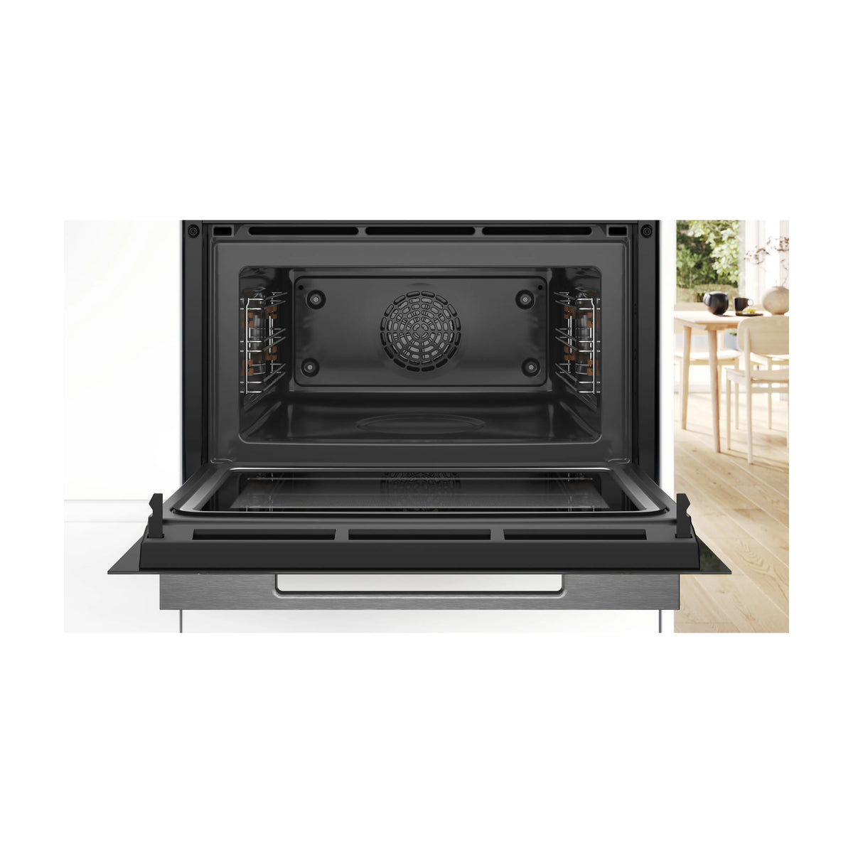 Horno compacto con microondas Bosch CMG7241W1, 45 l, blanco
