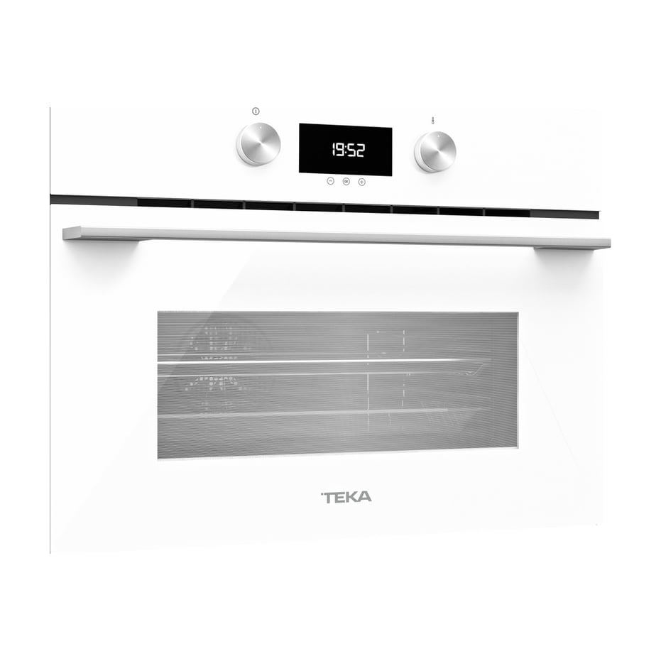 Horno compacto con microondas Teka HLC 8440 C WH, 40 l, cristal blanco
