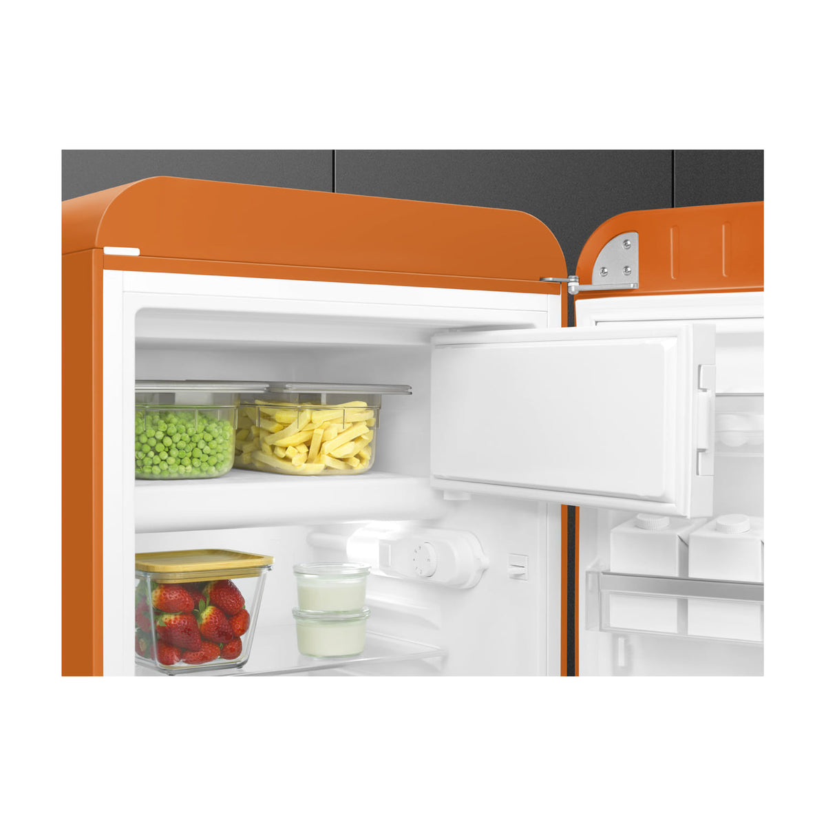Frigorífico de una puerta Smeg FAB10ROR6, 122 l, naranja