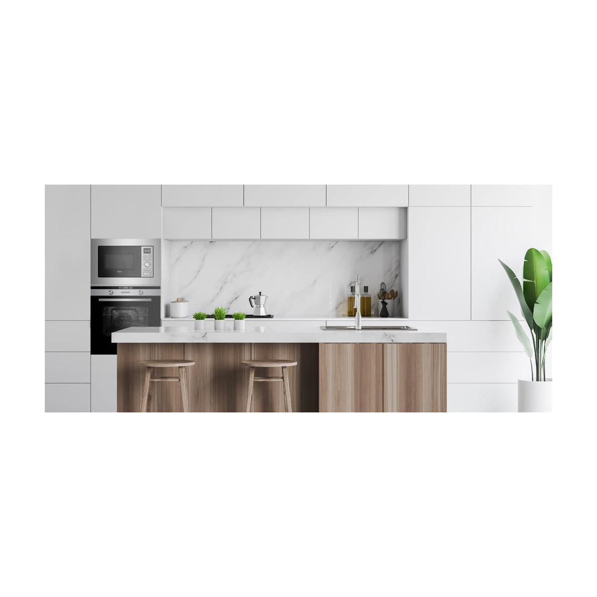 Microondas integrable Midea MBMAG720A-X de 17 l con grill, inox