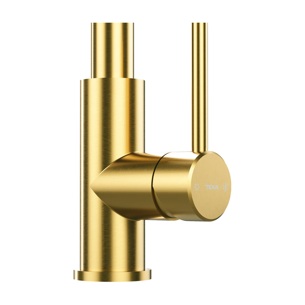 Grifo de cocina Teka UNI 9331 dorado, monomando extraíble y giro de 360°