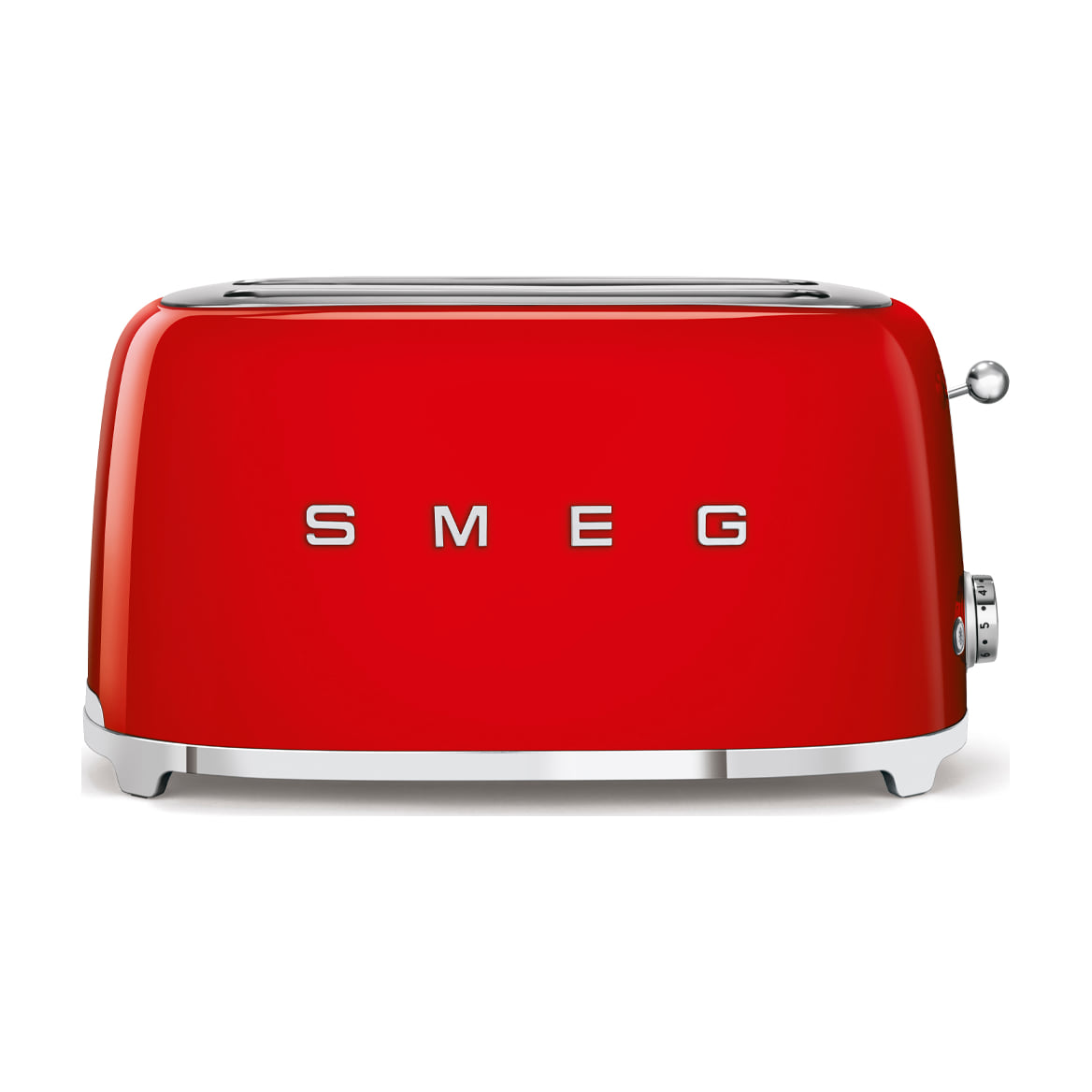 Tostadora Smeg TSF02RDEU de 4 rebanadas y 1500 W, roja