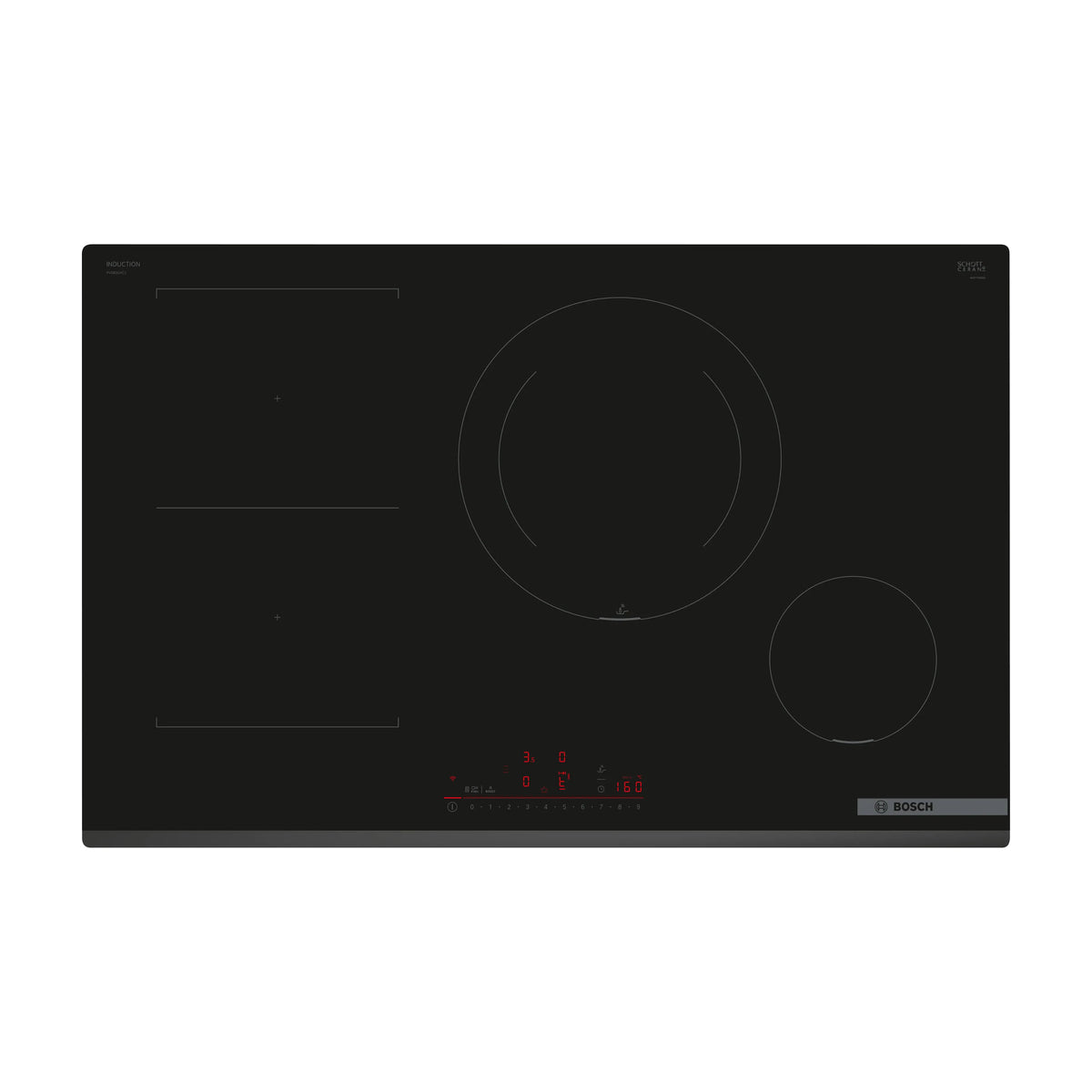 Placa de inducción Bosch PVS831HC1E de 80 cm con CombiInducción y PerfectFry Plus