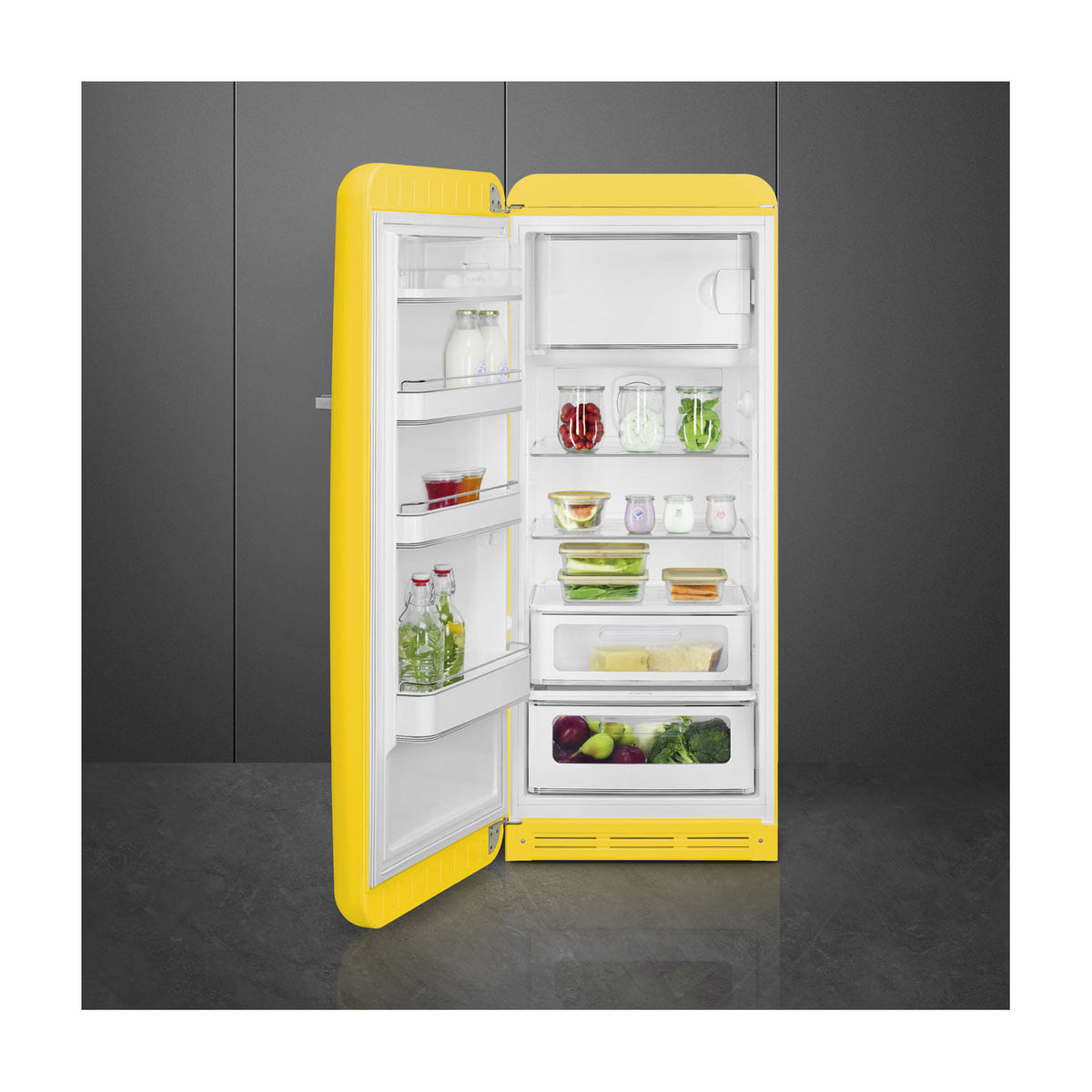 Frigorífico de una puerta Smeg FAB28LYW6 amarillo, 270 l, clase C