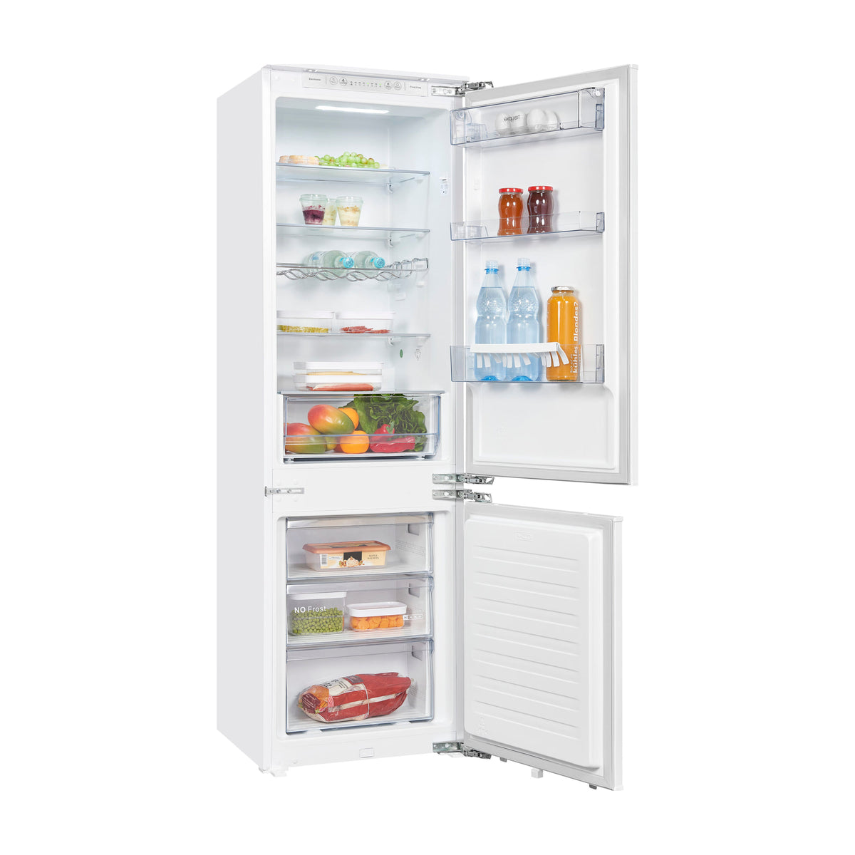 Frigorífico combi integrable Exquisit EKGC270-70-NF-F-010E, No Frost, 246 l