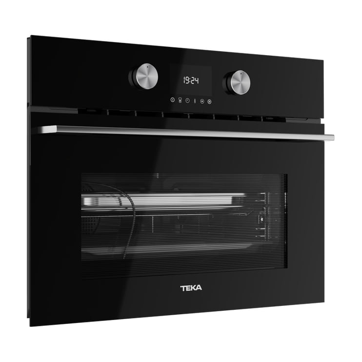Horno de vapor compacto Teka HLC 8470 SC BK, 44 l, cristal negro