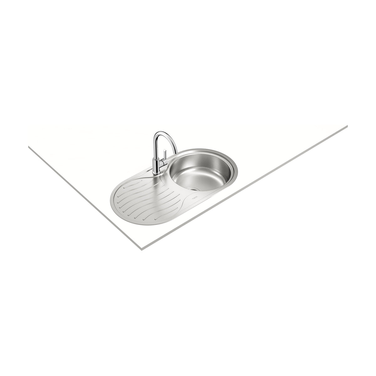 Fregadero Teka DR-80 1C 1E de acero inoxidable con escurridor reversible