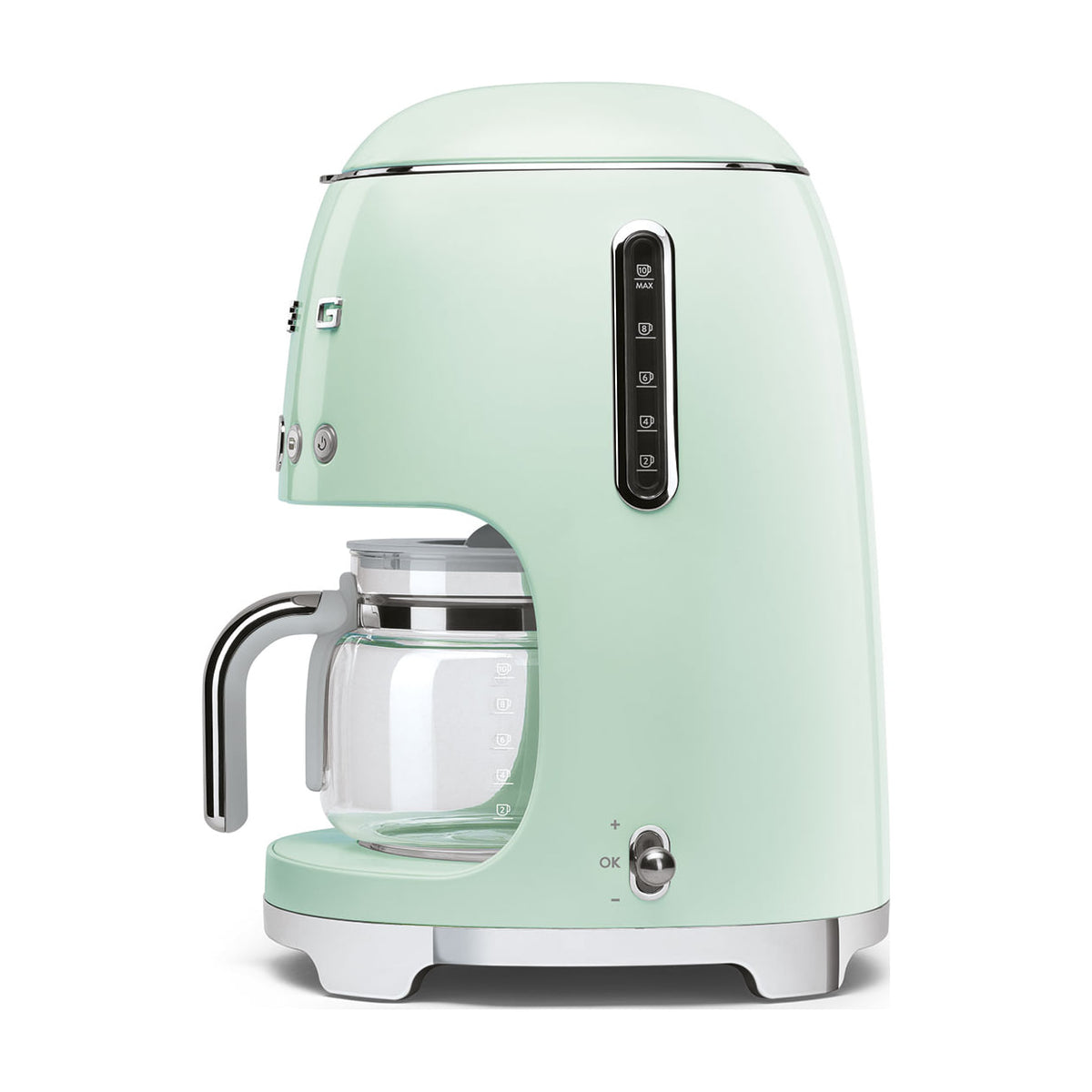 Cafetera de goteo Smeg DCF02PGEU, verde pastel, 10 tazas