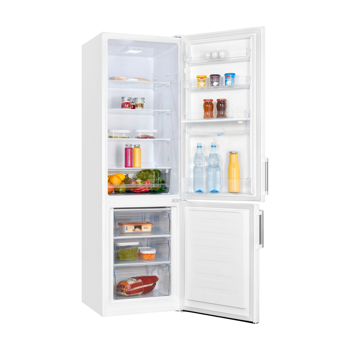 Frigorífico combi Exquisit KGC265-70-H-WS-010E blanco, 268 l y dispensador de agua