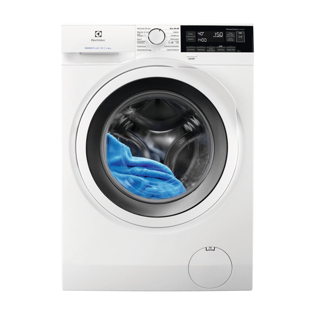 Lavadora Electrolux EW7F3844ON de 8 kg y 1400 rpm