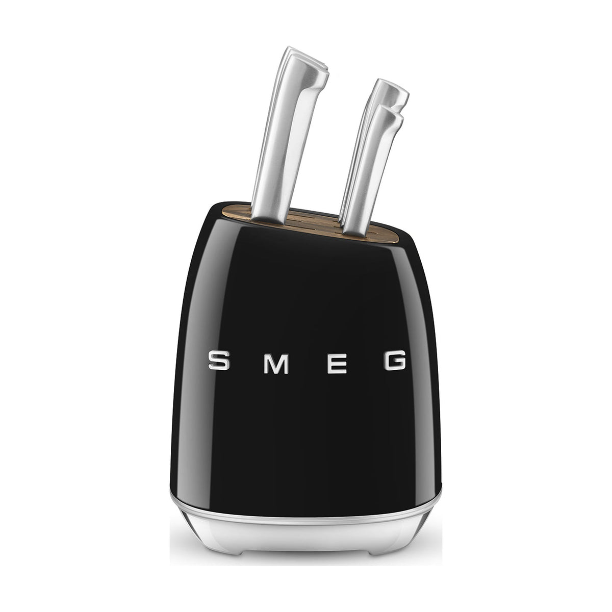 Bloque para cuchillos Smeg KBSF02BL con 6 cuchillos de acero alemán, negro
