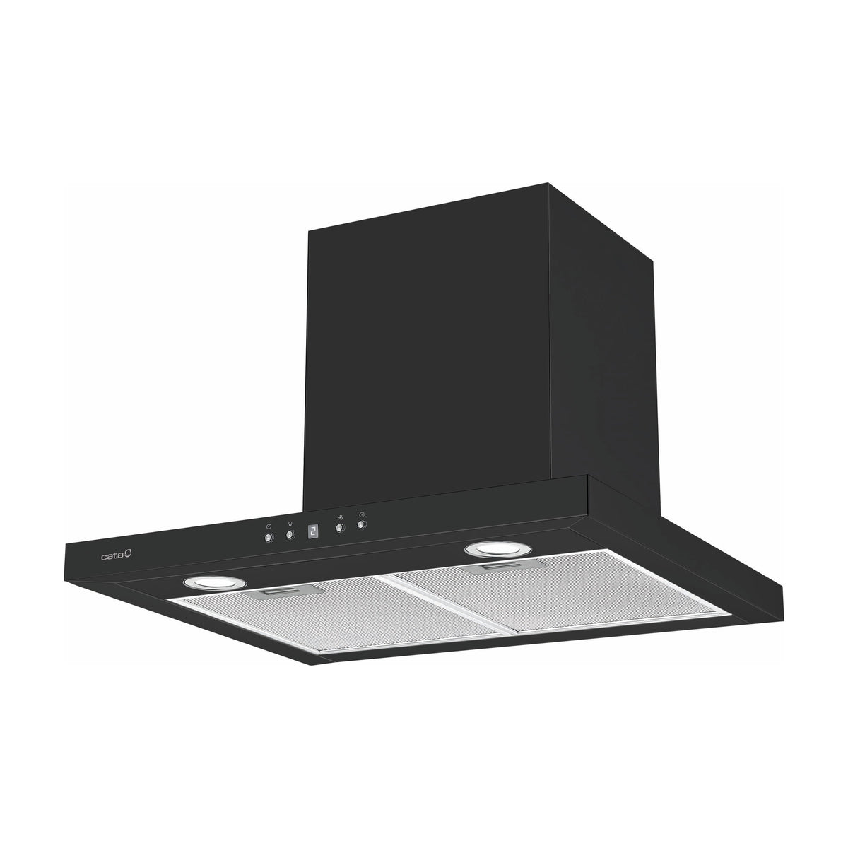 Campana decorativa CATA S PRO 6000 BK de 60 cm, negra con LED