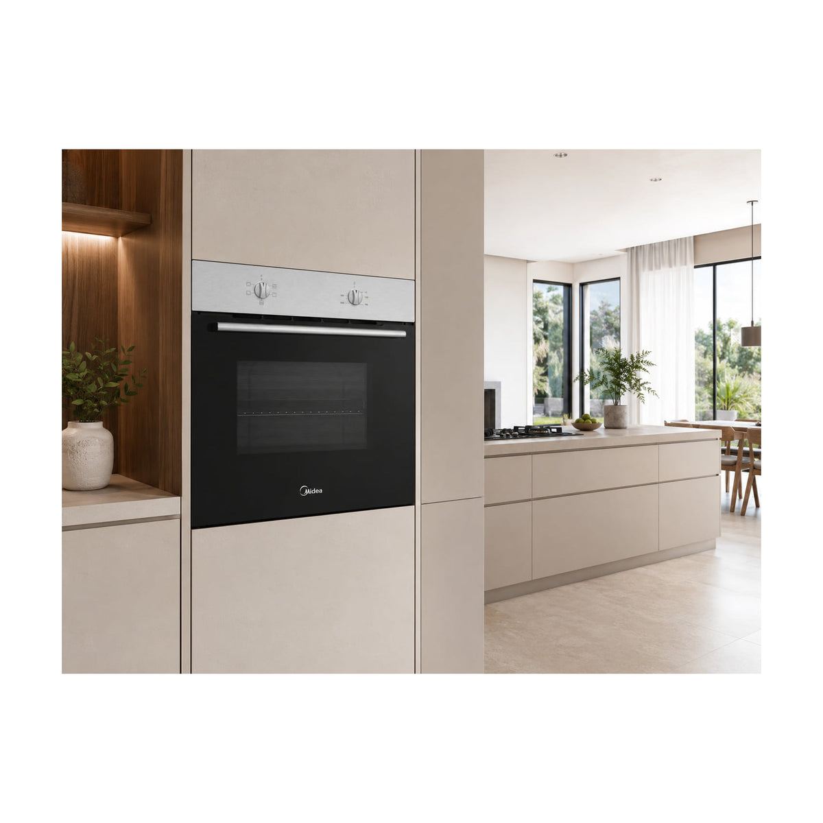 Horno convencional Midea MBO65M40M0-X ST de 70 l, inox