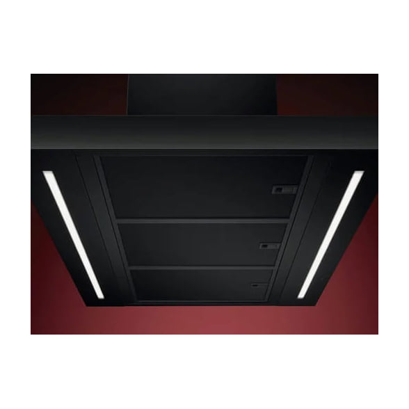 Campana de isla AEG GI87D91CB de 90 cm, negro mate