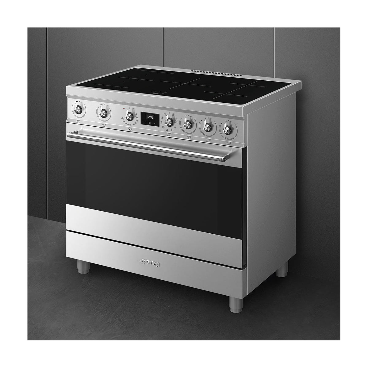 Cocina de inducción Smeg C9IMX2 con 5 zonas y horno de 115 l