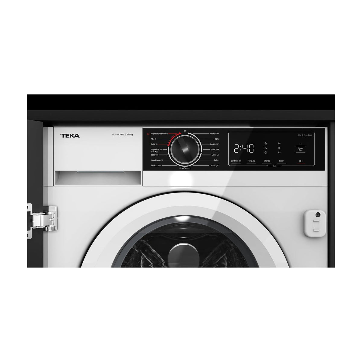Lavasecadora Teka WDI 40841 W SP integrable, 8/6 kg y SteamCare