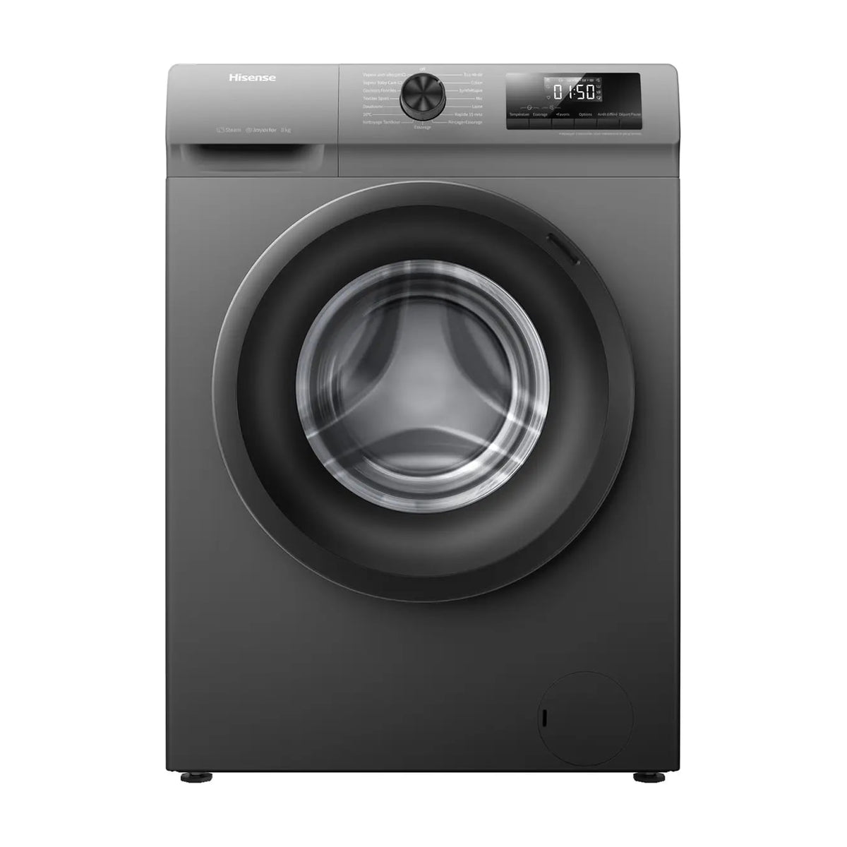Lavadora Hisense WFQP8014EVMT de 8 kg y 1400 rpm