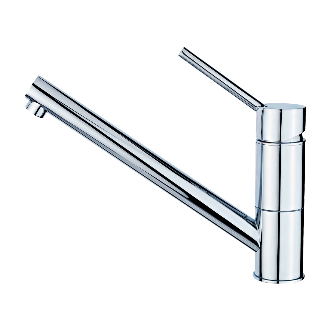 Grifo de cocina Teka AUK 913 monomando, caño bajo giratorio y acabado cromado