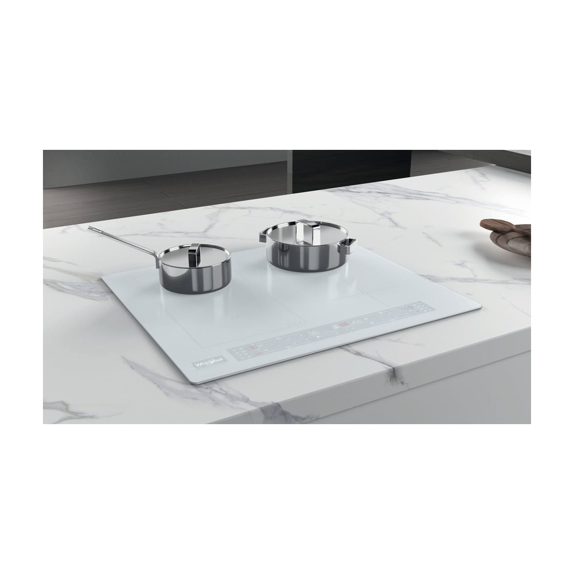 Placa de inducción Whirlpool WL B4560 NE/W con 4 zonas y FlexiCook, blanca