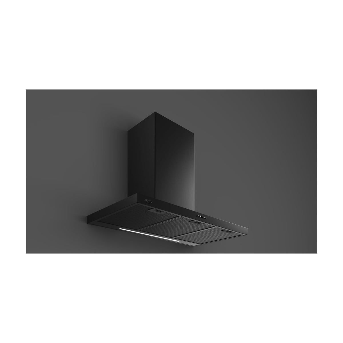 Campana decorativa de pared Teka DSH 986 BK de 90 cm, negra, clase A