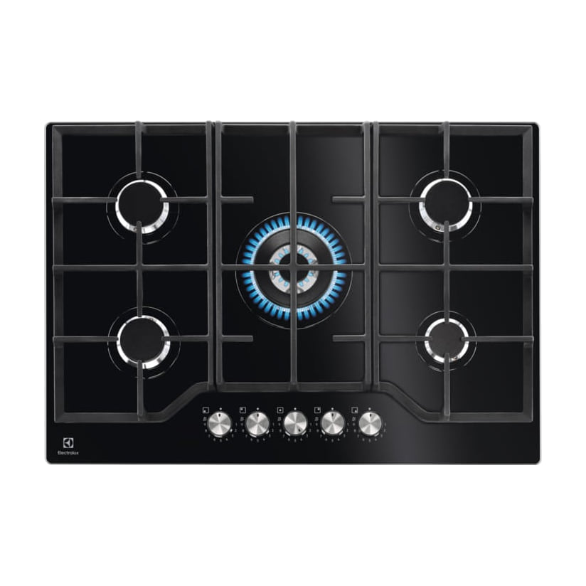 Placa de gas Electrolux KGG75362K de 5 zonas con quemador wok de 3900 W