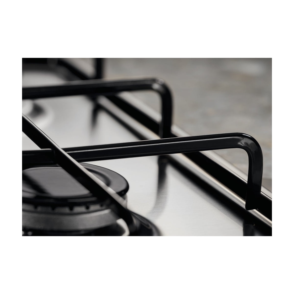 Placa de gas Electrolux KGS6404SX, 4 zonas y 60 cm, inox antihuellas
