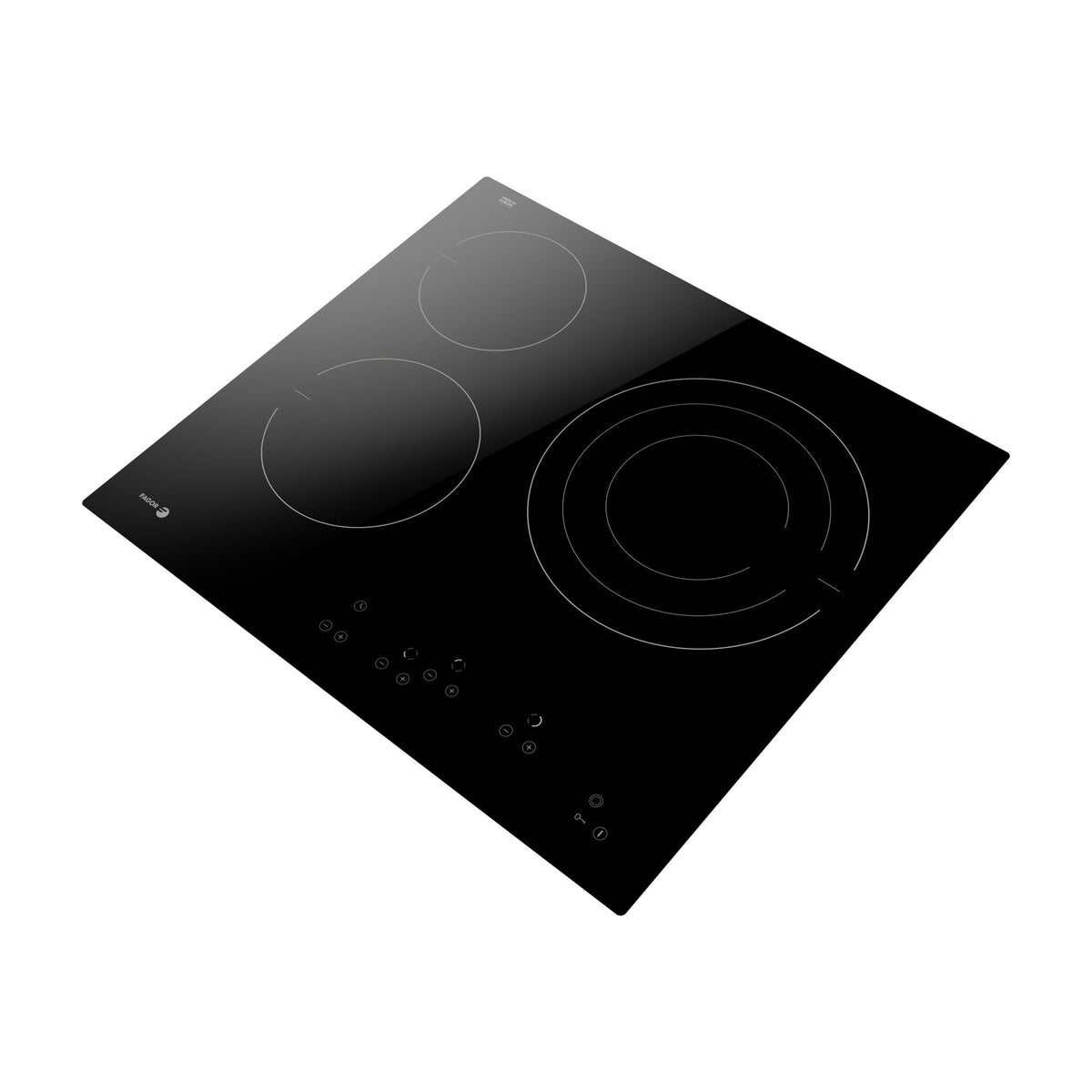 Placa vitrocerámica Fagor 3VFT-330AC de 3 zonas con zona triple de 27 cm