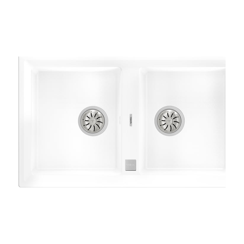 Fregadero Teka Stone 90 B-TG 2C AUTO de dos cubetas, blanco