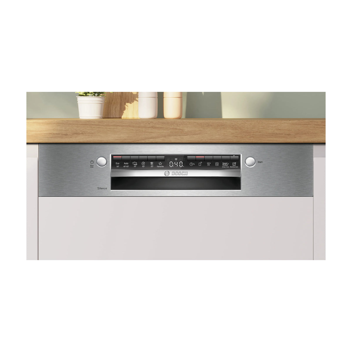 Lavavajillas semiintegrable Bosch SMI4HVS14E, 14 cubiertos y Home Connect