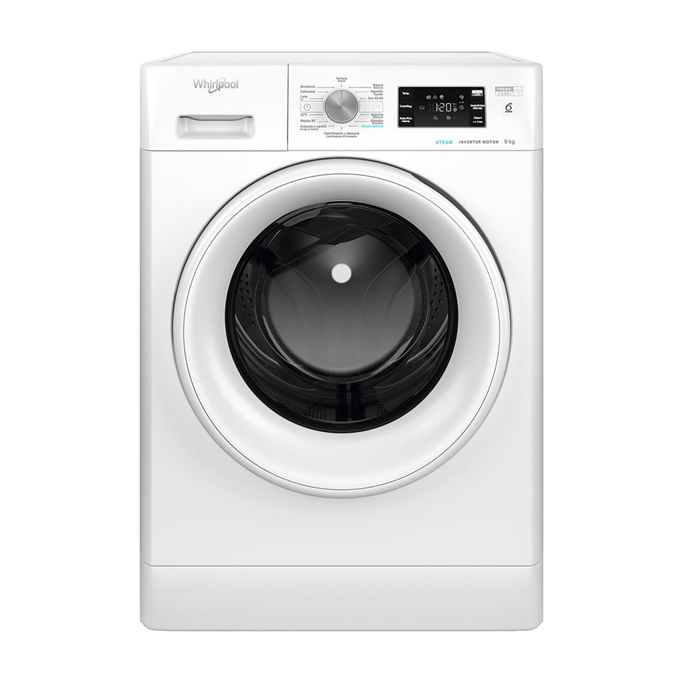 Lavadora Whirlpool FFB 9269 WV SP de 9 kg y 1200 rpm